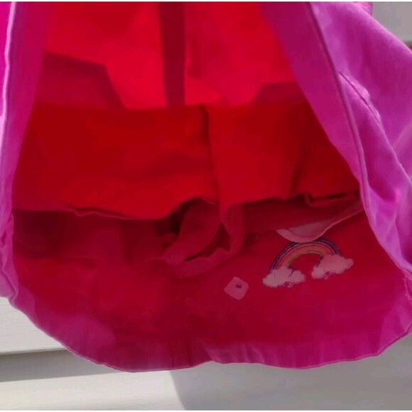 Lisa Frank Vintage Skirt Shorts Under Pink Rainbow Heart Smile Face Girls Size 8 - Picture 7 of 12